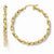 14k Yellow Gold Polished Twisted Hoop Earrings