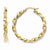 14k Yellow Gold Polished Twisted Hoop Earrings
