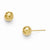14k Yellow Gold Polished Faceted Post Earrings