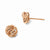 14k Rose Gold Polished & Texured Post Earrings