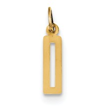 14k Gold Small Polished Elongated 0 Charm hide-image