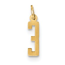 14k Gold Small Polished Elongated 3-D Charm hide-image