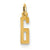 14k Gold Small Polished Elongated 6 Charm hide-image