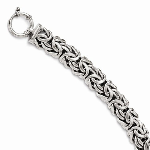 14K White Gold Fancy Link Bracelet