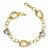 14K White and Yellow Gold Polished Fancy Link Bracelet