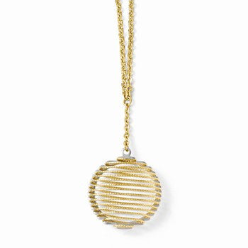 14K Two-Tone Wire Wraped Necklace
