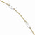 14K White and Yellow Gold Polished Anklet Bracelet