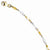14K White and Yellow Gold Polished Fancy Link Anklet Link-Bracelet