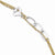 14K White and Yellow Gold Polished Double Strand Anklet