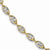 14K with White Rhodium Polished and Diamond-Cut Bracelet