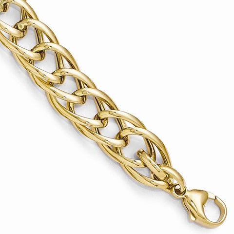 14K Yellow Gold Polished Link Bracelet