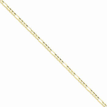 14K Yellow Gold Concave Open Figaro Chain