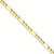 14K Yellow Gold Concave Open Figaro Chain Bracelet
