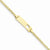 14K Yellow Gold Anchor Link Id Plate with Cut-Out Heart Bracelet
