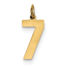 14k Gold Medium Polished Number 7 Charm hide-image