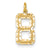 Casted Large Diamond Cut Number 8 Charm in 14k Yellow Gold