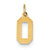 14k Gold Small Polished Number 0 Charm hide-image