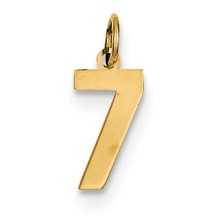 14k Gold Small Polished Number 7 Charm hide-image