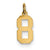 14k Gold Small Polished Number 8 Charm hide-image
