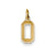 Small Satin Number 0 Charm in 14k Gold