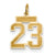 14k Gold Small Satin Number 23 Charm hide-image