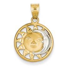14k Gold & Rhodium Sun & Moon Charm hide-image