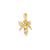 Satin & Diamond-cut Angel Charm in 14k Gold