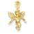 14k Gold Satin & Diamond-cut Angel Charm hide-image