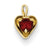 14ky January Birthstone Heart Charm hide-image