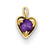 14ky February Birthstone Heart Charm hide-image