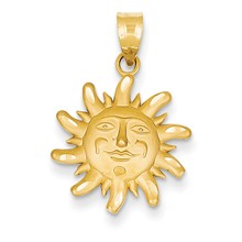 14k Gold Diamond-Cut Small Sun Charm hide-image