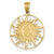14k Gold Polished Sun with Moon & Star Charm hide-image