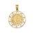 Polished Sun with Moon & Star Charm in 14k Gold