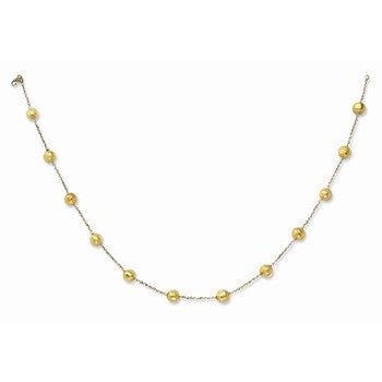 14K Yellow Gold Murano Glass Bead & Chain