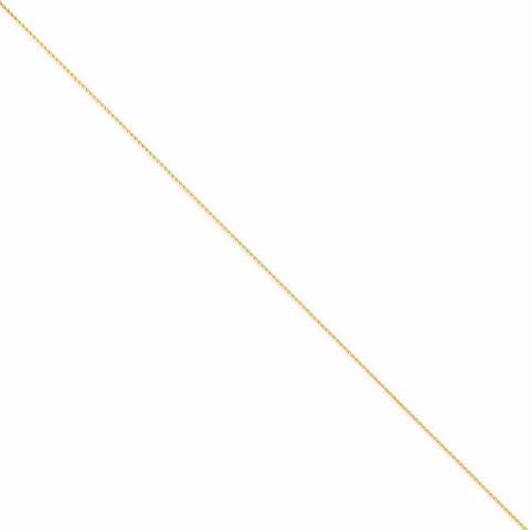 14K Yellow Gold Round Diamond-Cut Wheat Chain Bracelet