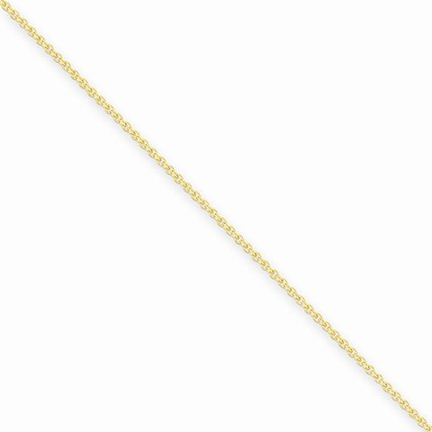 14K Yellow Gold Cable Chain Anklet