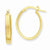 14k Yellow Gold Oval Hoop Earrings
