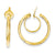 14k Yellow Gold Non-pierced Hoop Earrings