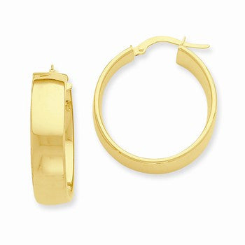 14k Yellow Gold Hoop Earrings