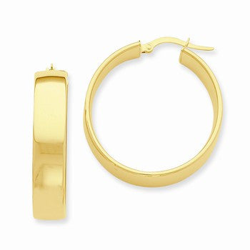 14k Yellow Gold Hoop Earrings