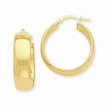 14k Yellow Gold Hoop Earrings