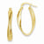 14k Yellow Gold Oval Hoop Earrings