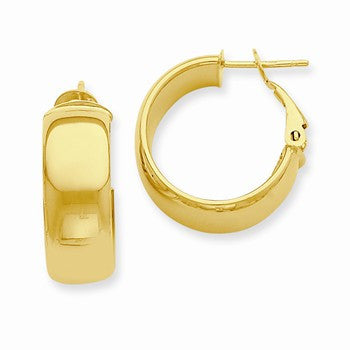 14k Yellow Gold Hoop Earrings
