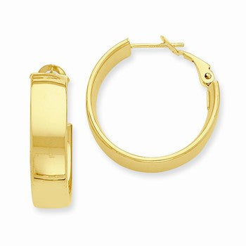 14k Yellow Gold Hoop Earrings