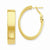14k Yellow Gold Oval Hoop Earrings