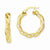 14k Yellow Gold Polished Twisted Hoop Earrings