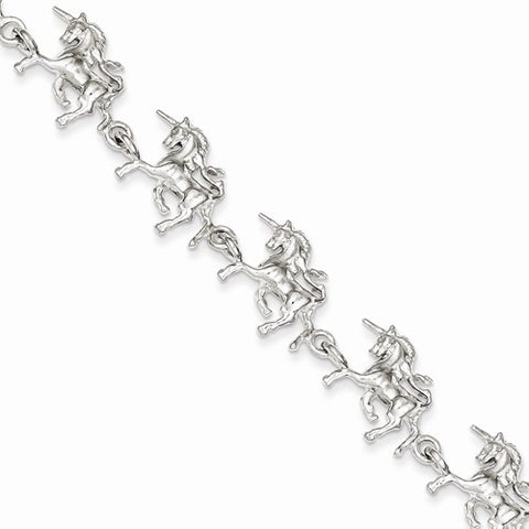 Sterling Silver Unicorns Bracelet