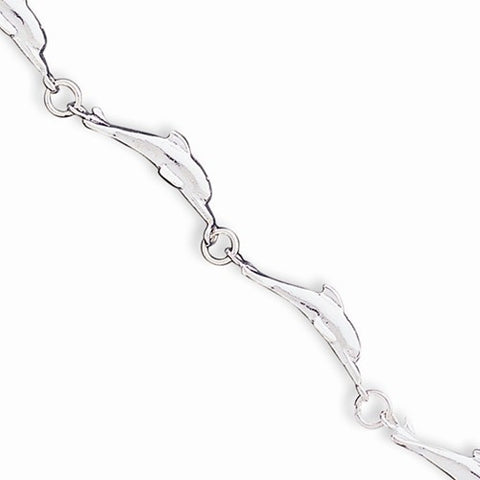 Sterling Silver Dolphins Bracelet