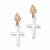Sterling Silver 12K Cross Post Earrings