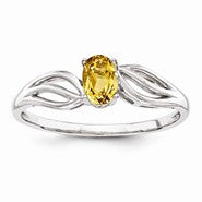 Sterling Silver Citrine Ring